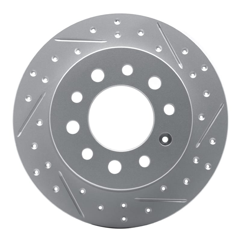 R1 Concepts — R1 03-08 Hyundai Tiburon Rear Right Drilled & Slotted Geo-Carbon Rotor