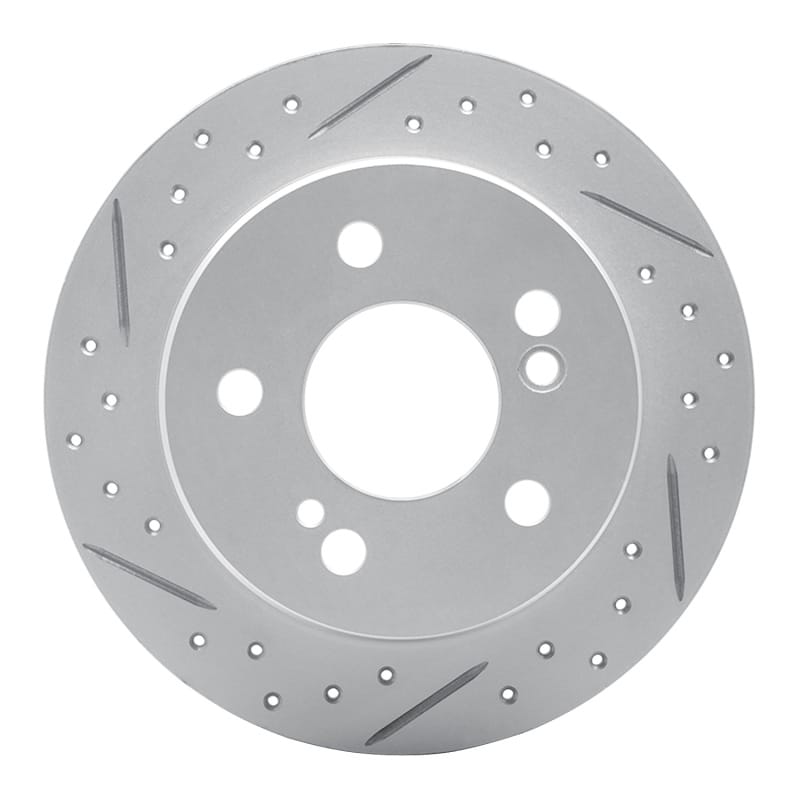 R1 Concepts — R1 83-95 Mercedes-Benz E300 Rear Left Drilled & Slotted Geo-Carbon Rotor