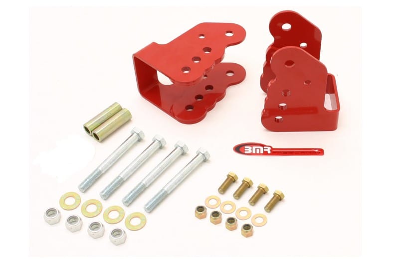 BMR Suspension — BMR 78-87 G-Body Bolt-On Control Arm Relocation Brackets - Red