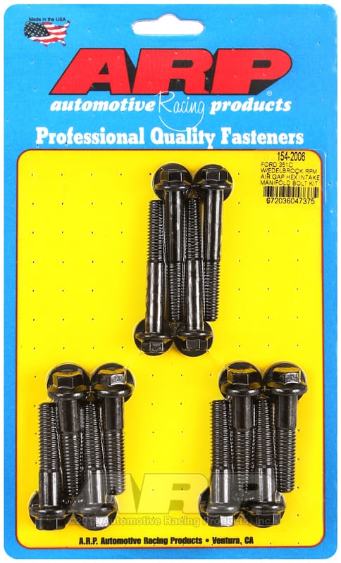ARP — ARP Ford 351C w/Edelbrock RPM air gap hex intake manifold bolt kit