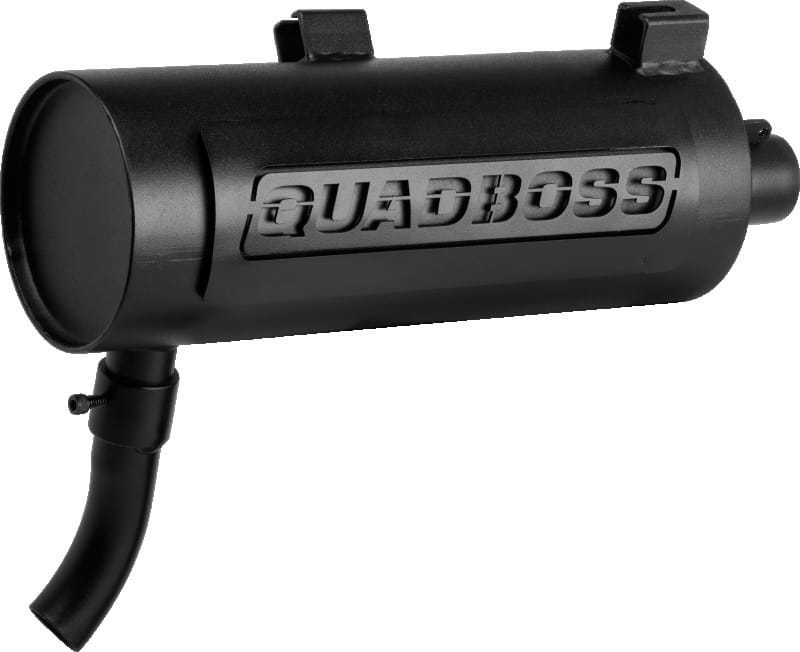 QuadBoss — Slip-On Muffler, ATV, Steel, Black