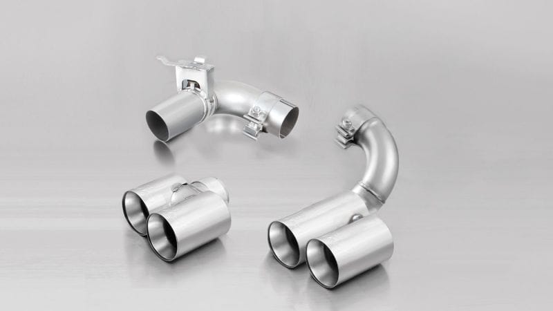Remus — Remus 2012 BMW 3 Series F30 LCI Sedan / F31 LCI Touring Chrome 76mm Straight Cut Tail Pipe Set