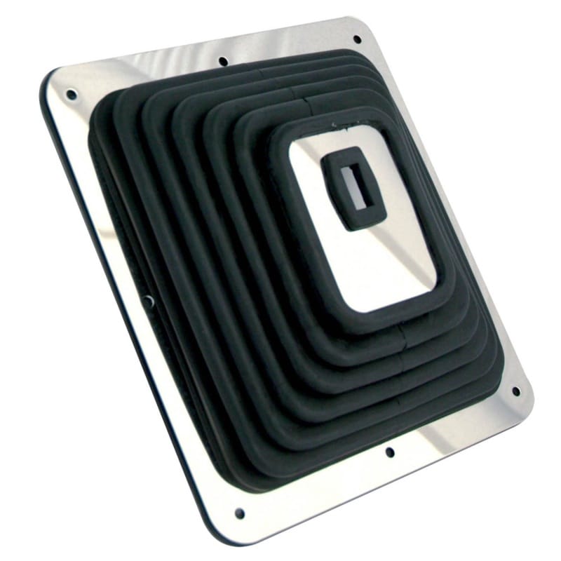 Spectre — Spectre Shift Boot (Large) - Black Rubber w/Chrome Plated Steel Installation Ring