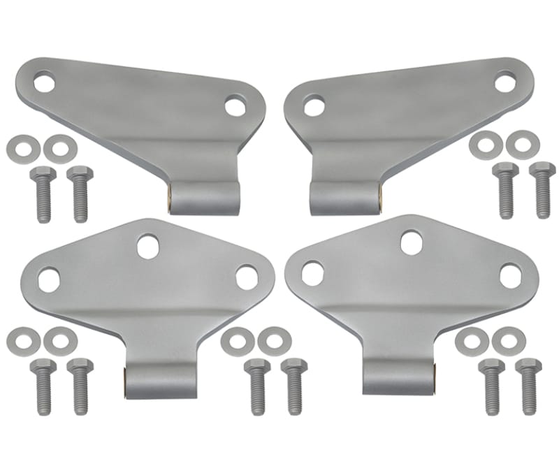 Kentrol — Kentrol 07-18 Jeep Wrangler JK Body Door Hinge Set 4 Pieces 2 Door Bare Grey