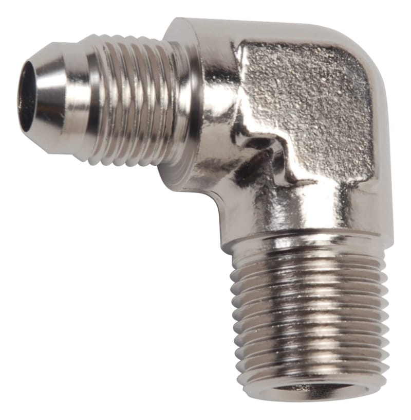 Russell — Russell Performance -4 AN to 1/4in NPT 90 Degree Flare to Pipe Adapter (Endura)
Adapter Fitting