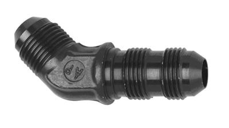 Fragola — Fragola -8AN x 45 Degree Bulkhead - Black