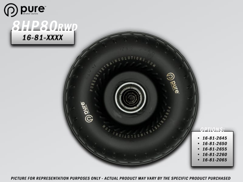 Pure Drivetrain Solutions — Pure Drivetrain 8HP80 High Performance Billet Race Torque Converter - 26/45 Stator - RWD