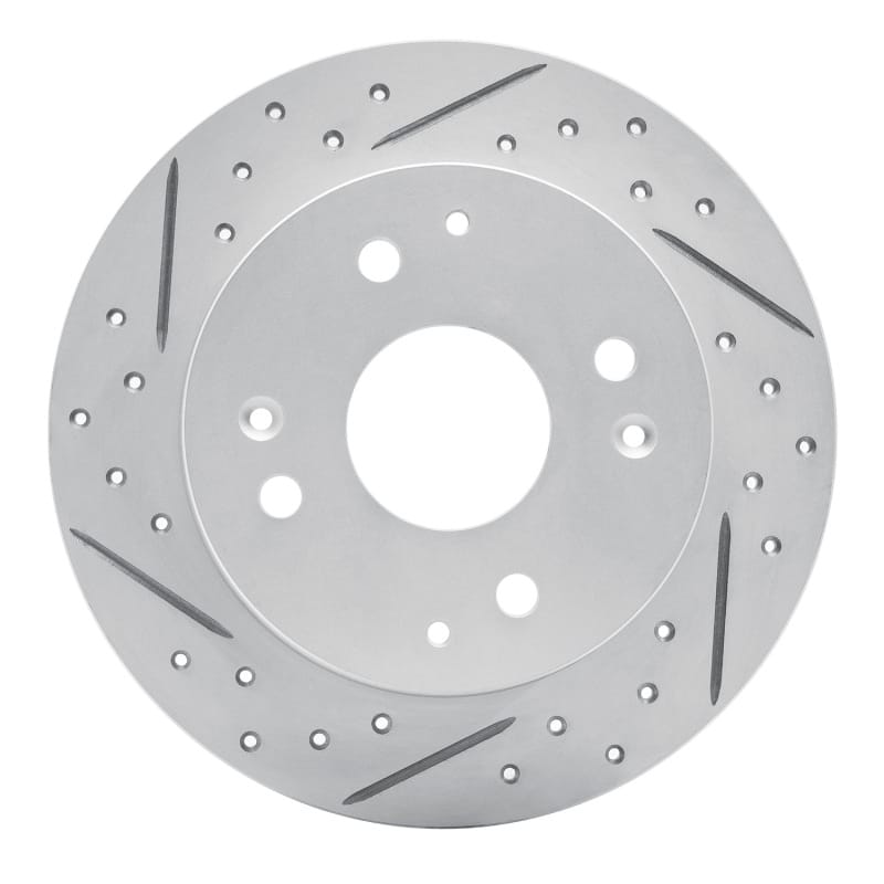 R1 Concepts — R1 98-02 Acura Cl Rear Left Drilled & Slotted Geo-Carbon Rotor