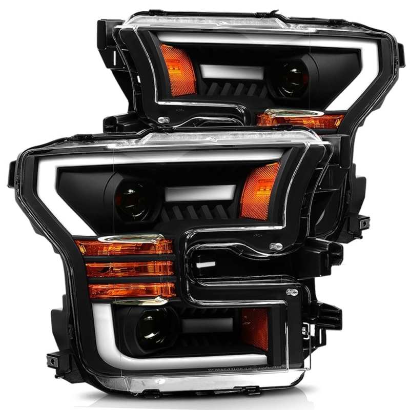 AlphaRex — AlphaRex 15-17 Ford F-150 PRO-Series Projector Headlights Plank Style Black w/Activ Light/Seq Signal
Projector Headlights