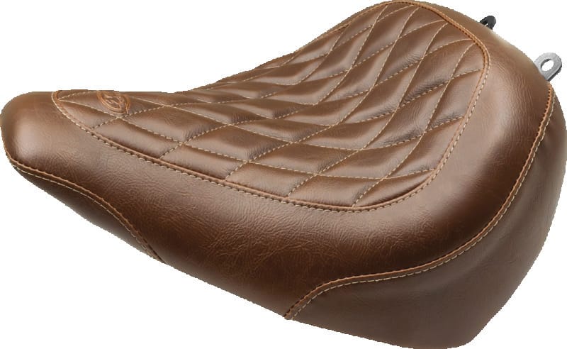 Mustang Motorcycle — Mustang Harley Breakout Wide Tripper Solo Seat Diamond Stitch - Brown