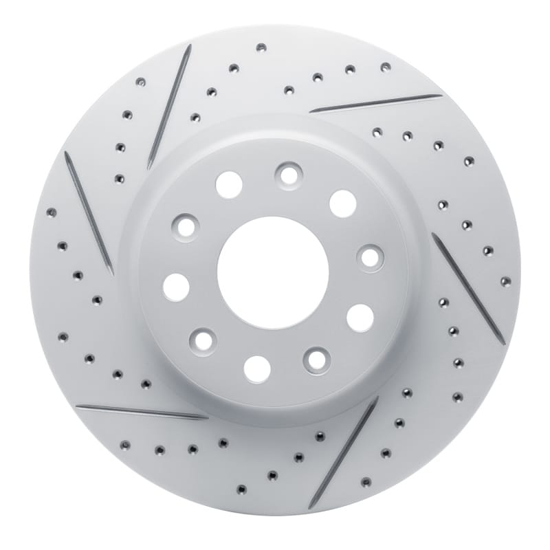 R1 Concepts — R1 18-25 Jeep Wrangler Front Left Drilled & Slotted Geo-Carbon Rotor