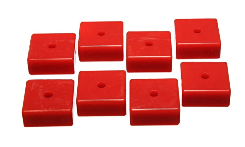 Energy Suspension — Energy Suspension Pad - Soft - 2-1/16in SQ x 3/8in ID x 15/16in H - Red
LeafSprngInsulator