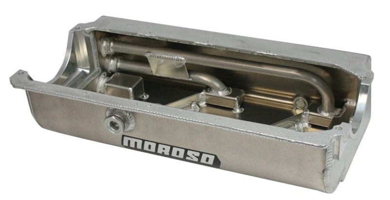 Moroso — Moroso Pre-85 Chevrolet Small Block (w/Three Pick Ups) Sprint Car Dry Sump 6.5in Aluminum Oil Pan