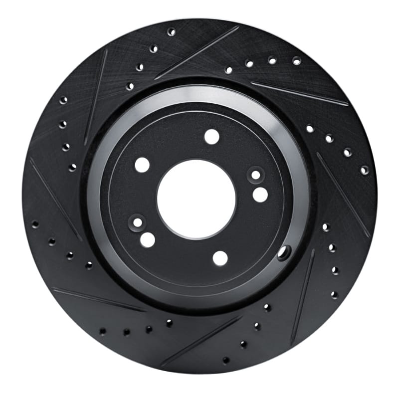 R1 Concepts — R1 18-23 Genesis G80 Rear Left Drilled & Slotted Black Brake Rotor
R1 Brake Rotor Drill