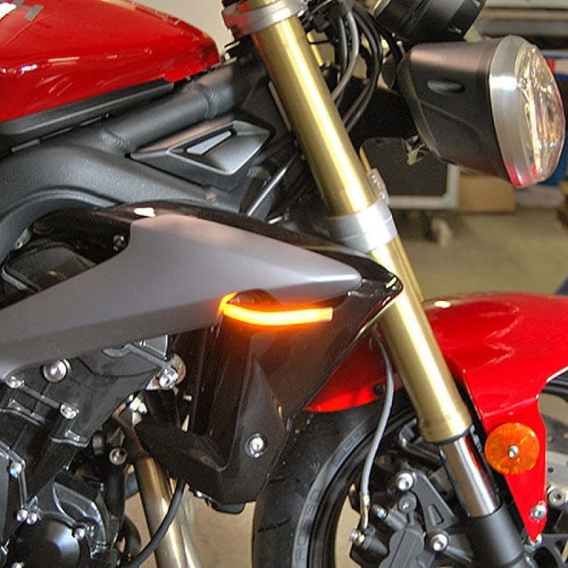 New Rage Cycles — New Rage Cycles 13-17 Triumph Street Triple Front Turn Signals w/Load EQ