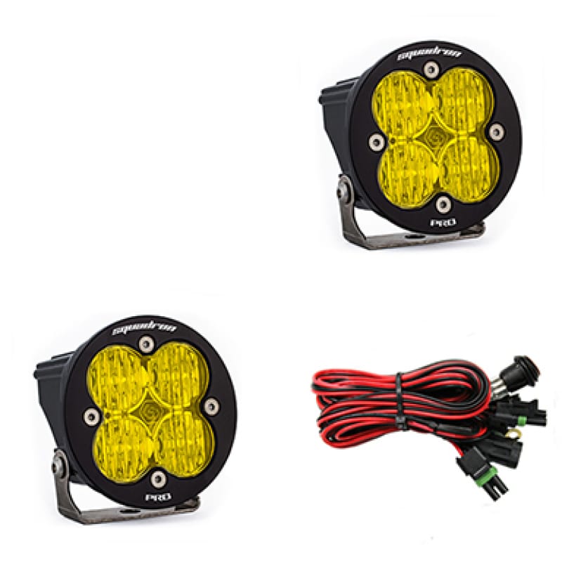 Baja Designs — Baja Designs Squadron R Pro Wide Cornering Pair LED Light Pods - Amber