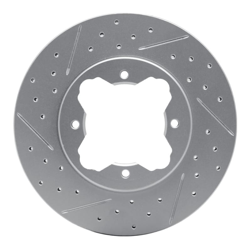 R1 Concepts — R1 90-97 Acura Cl Front Left Drilled & Slotted Geo-Carbon Rotor