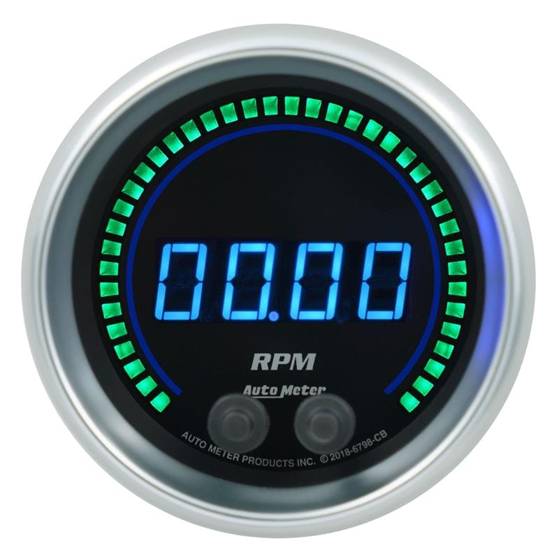 AutoMeter — GAUGE, TACHOMETER, 3 3/8", 16K RPM, IN-DASH, COBALT ELITE DIGITAL