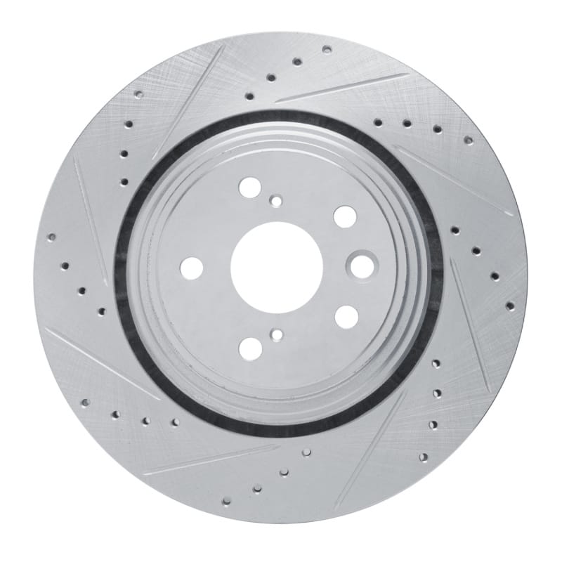 R1 Concepts — R1 20-25 Lexus RX350h Front Left Drilled & Slotted Silver Brake Rotor