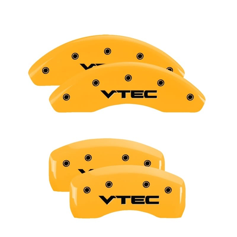 MGP — MGP 4 Caliper Covers Engraved Front & Rear Vtech Yellow Finish Black Char 2004 Acura RSX
Caliper Covers