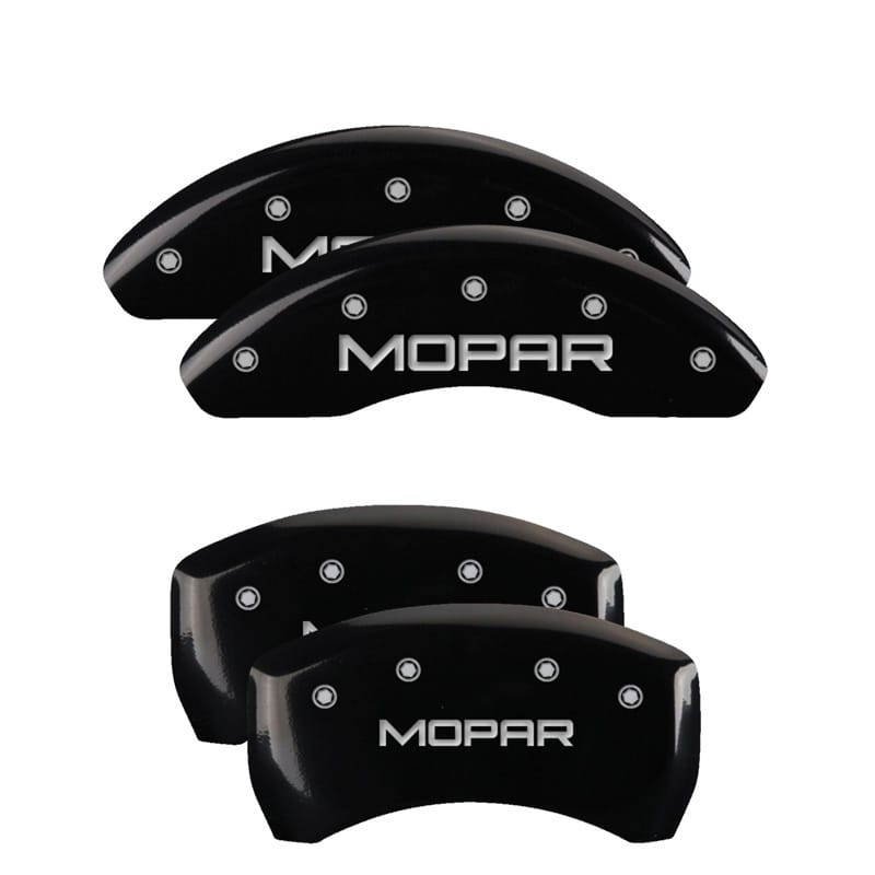 MGP — MGP 4 Caliper Covers Engraved Front & Rear MOPAR Black finish silver ch
Caliper Covers