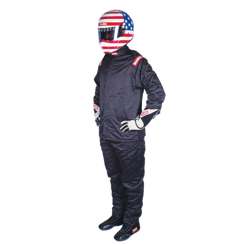 Racequip — RaceQuip Black Chevron-5 Jacket SFI-5 - Medium