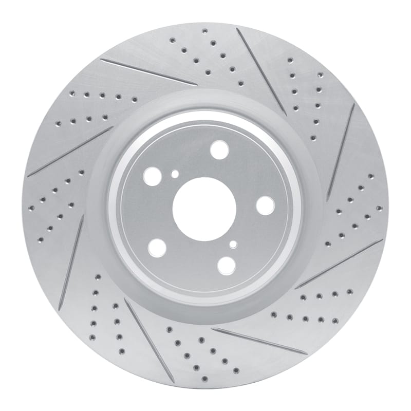 R1 Concepts — R1 10-17 Lexus Ls460 Right Front Drilled & Slotted Geo-Carbon Rotor