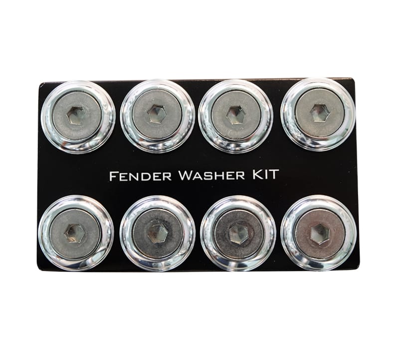 NRG — NRG Fender Washer Kit w/Color Matched M8 Bolt Rivets For Plastic (Silver) - Set of 8