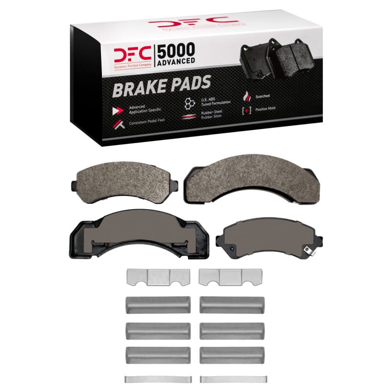 DFC — DFC 95-00 Chevrolet C3500 Rear/Front 5000 Advanced Semi Metallic Brake Pads and Hardware Kit
DFC Brake Pad Set