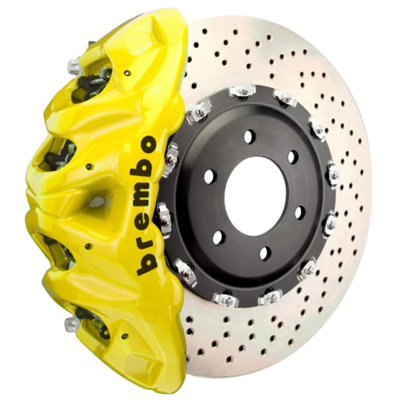 Brembo — Brembo 25+ BMW X3 M50 xDrive (G45) Front GT BBK 8 Piston Cast 412x38 2pc Rotor Drilled - Yellow