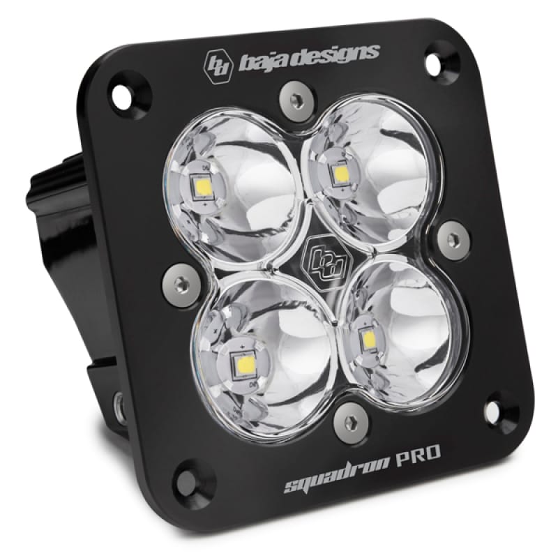 Baja Designs — Baja Designs Squadron Pro Work/Scene Pattern Black Flush Mount LED Light Pod - Clear
