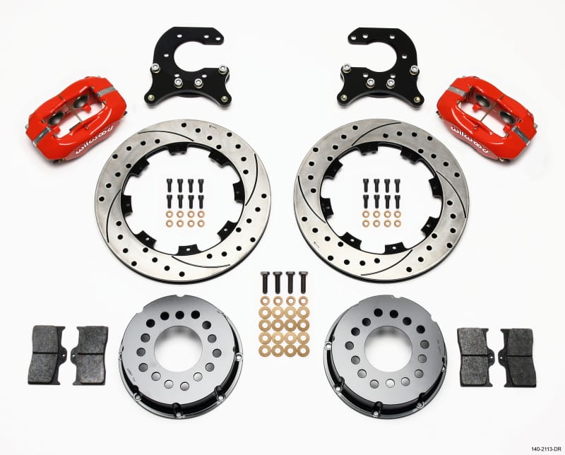 Wilwood — Wilwood Forged Dynalite P/S Rear Kit Drilled Red Small Ford 2.66in Offset
BRAKE KIT