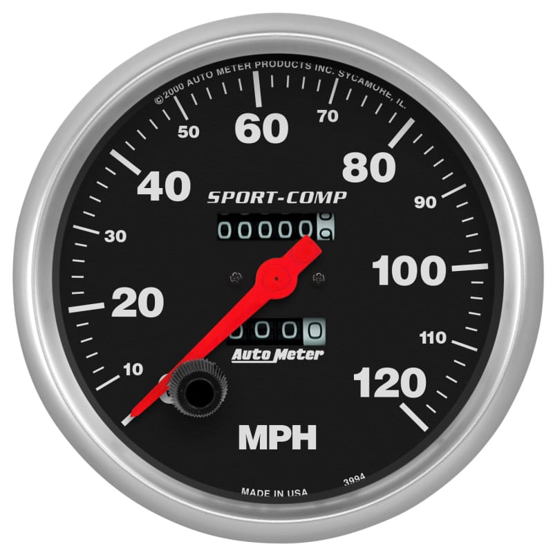 AutoMeter — Autometer 5in 0-120 MPH Mechanical Sport-Comp Speedometer
5" SPEEDO, 120 MPH,