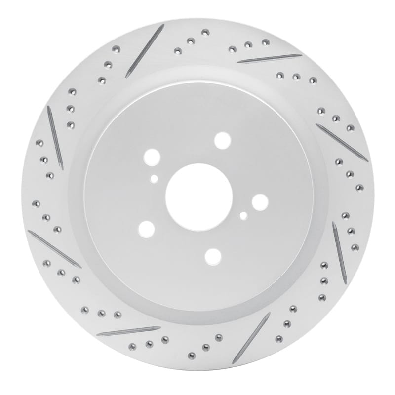 R1 Concepts — R1 16-22 Lexus Rx350 Rear Left Drilled & Slotted Geo-Carbon Rotor
