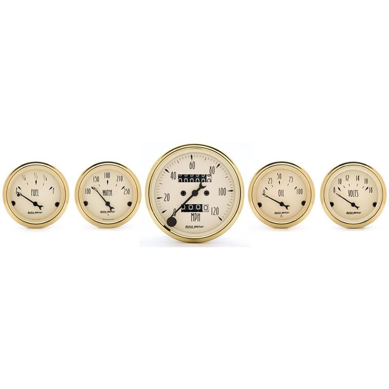 AutoMeter — Autometer Golden Oldies 5 piece Kit (Mech Speed/Elec Oil Press/Water Temp/Volt/Fuel Level)
GOLDEN OLDIES 5 PC.