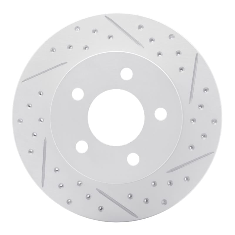 R1 Concepts — R1 90-99 Jeep Grand Cherokee Front Right Drilled & Slotted Geo-Carbon Rotor