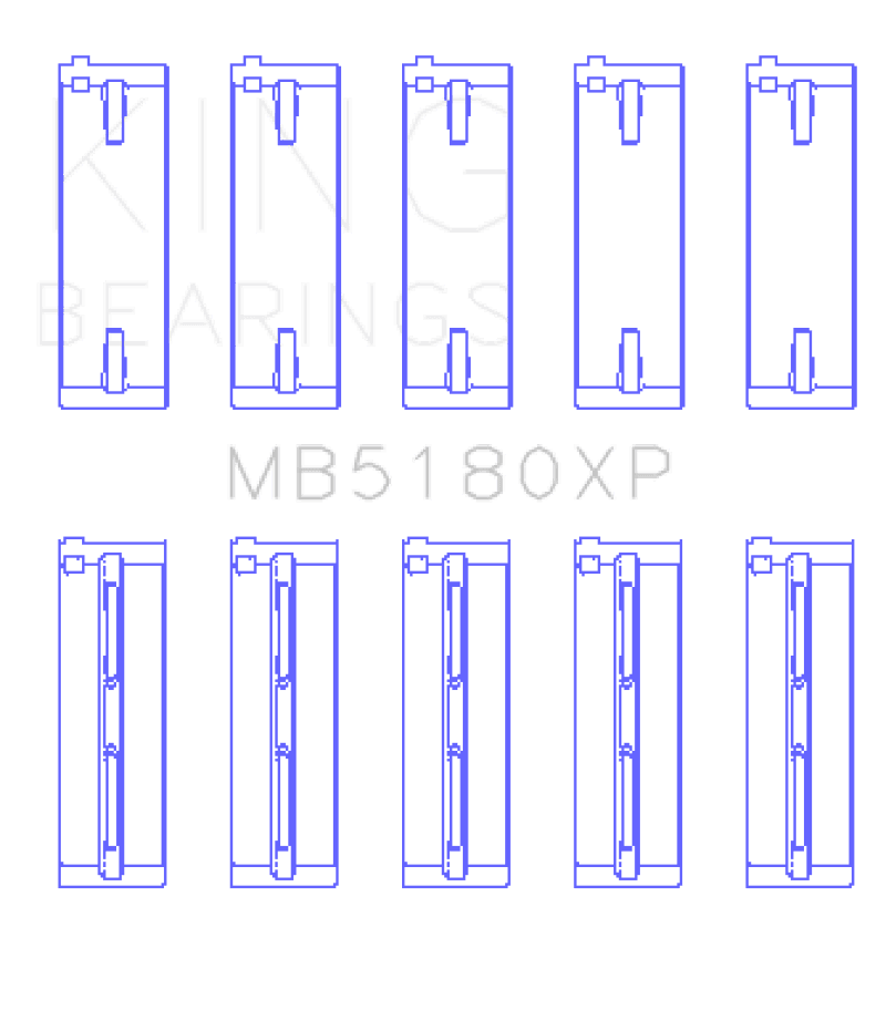 King Engine Bearings — King Engine Bearings Renault F8Q/F7R/F8M (Size STD) Performance Main Bearing Set
Engine Bearing