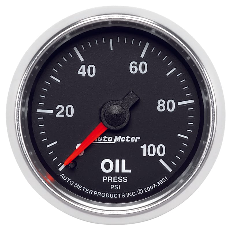AutoMeter — Autometer GS 52mm 0-100 PSI Mechanical Oil Pressure Gauge
2-1/16" OIL PRESS, 0