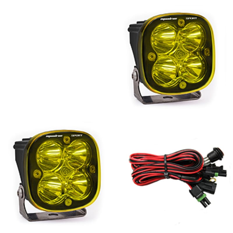 Baja Designs — Baja Designs Squadron Sport Work/Scene Pair LED Light Pods - Amber