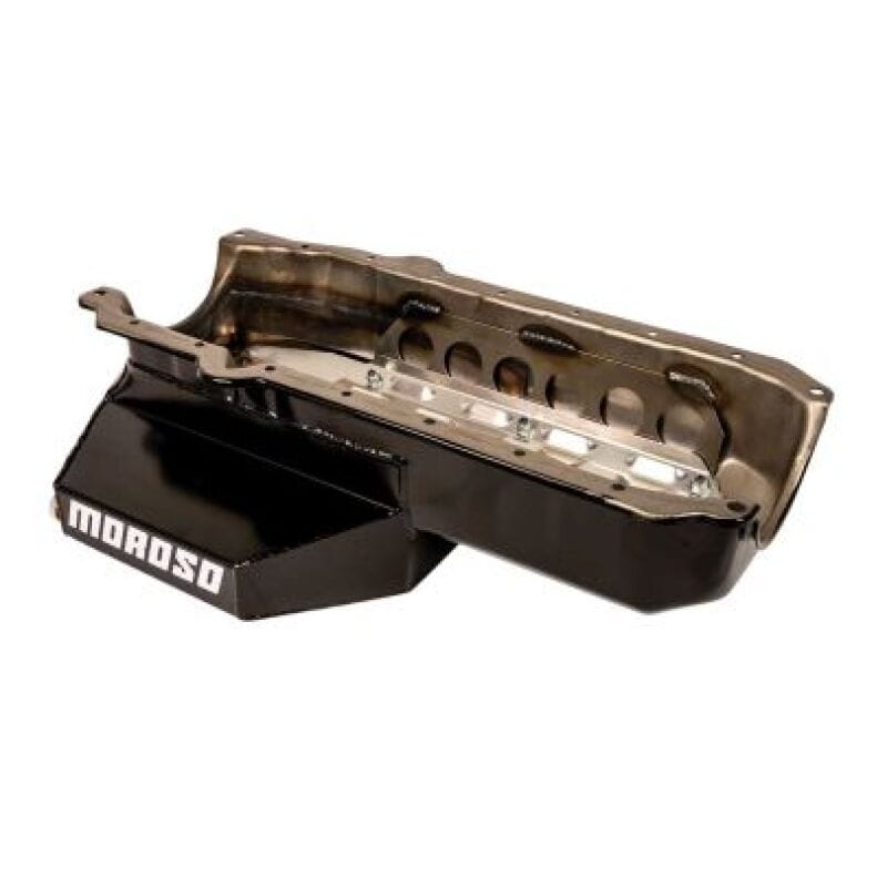 Moroso — Moroso Chevrolet Small Block w/1 Piece Rear Main Seal Circle Track SK Lights 6.5 Deep Oil Pan