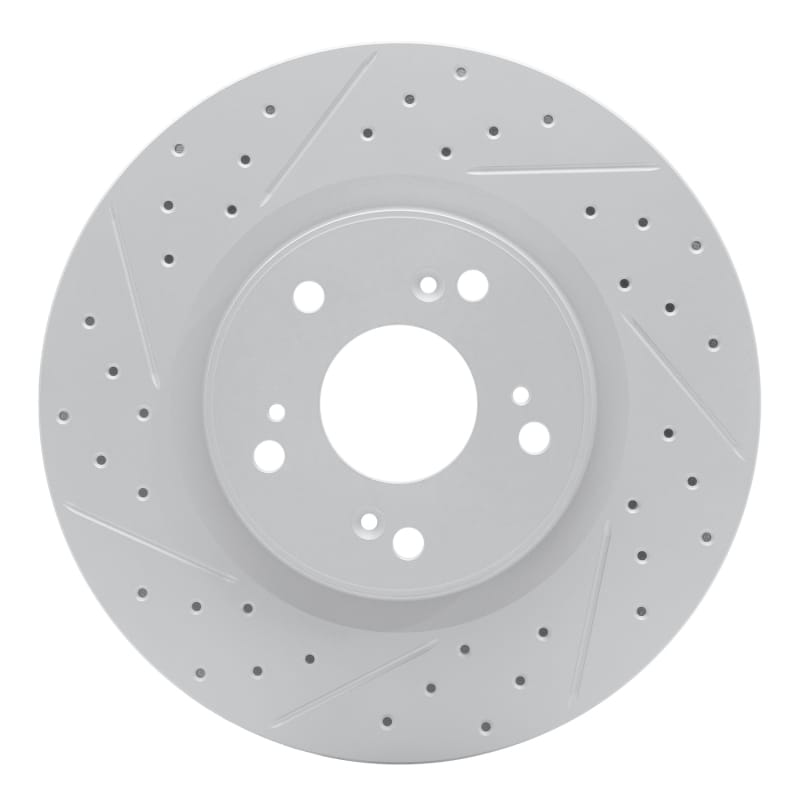 R1 Concepts — R1 12-16 Honda Cr-V Front Left Drilled & Slotted Geo-Carbon Rotor
