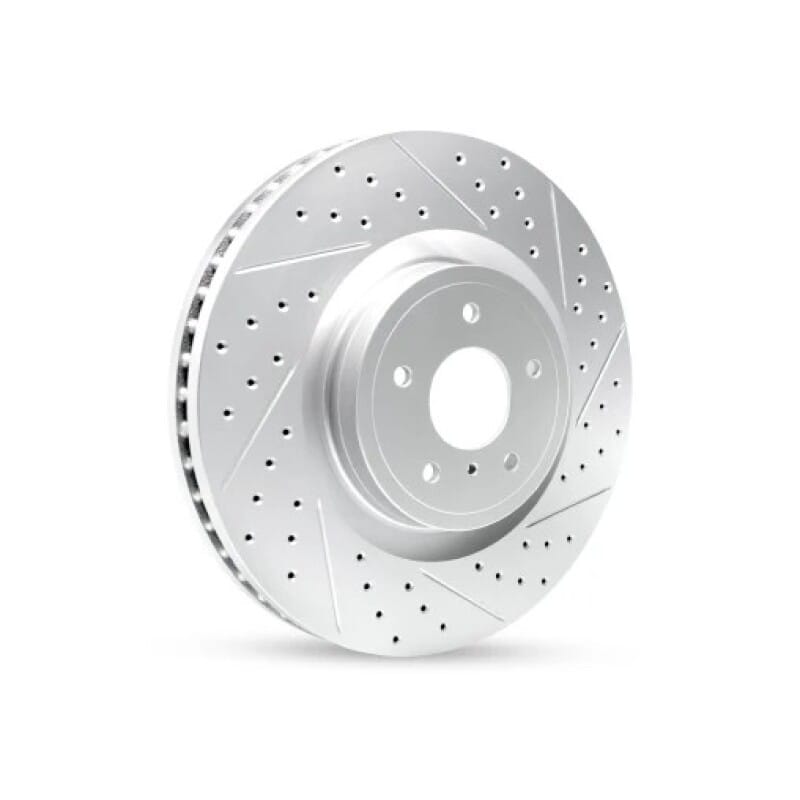 R1 Concepts — R1 07-17 Acura MDX Rear Right Drilled & Slotted Geo-Carbon Rotor