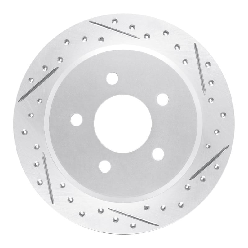 R1 Concepts — R1 96-02 Ford Crown Victoria Rear Right Drilled & Slotted Geo-Carbon Rotor