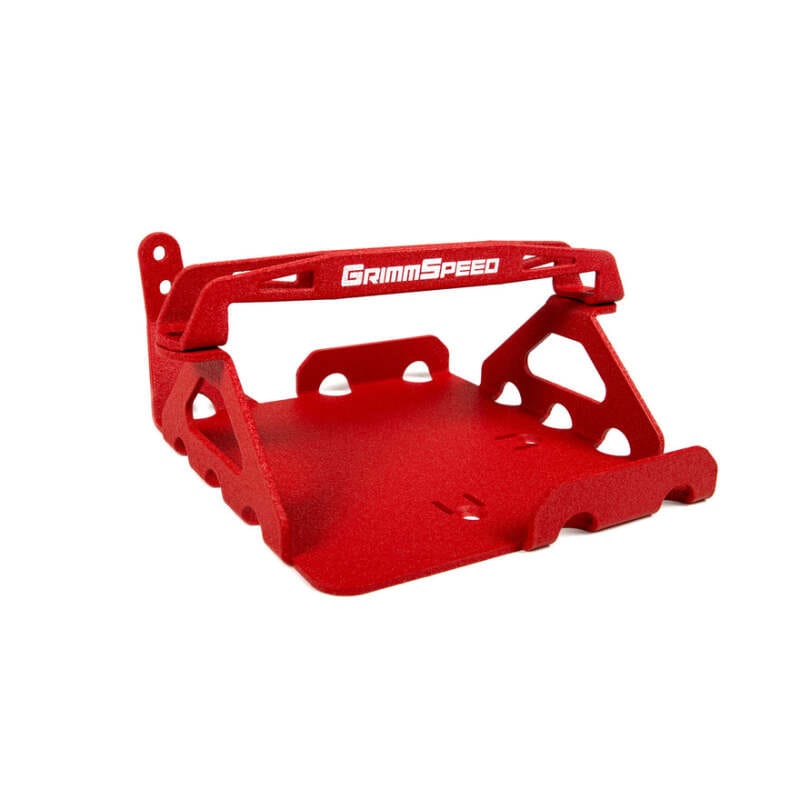GrimmSpeed — GrimmSpeed 08-14 Subaru WRX STI Lightweight Battery Mount Kit - Red