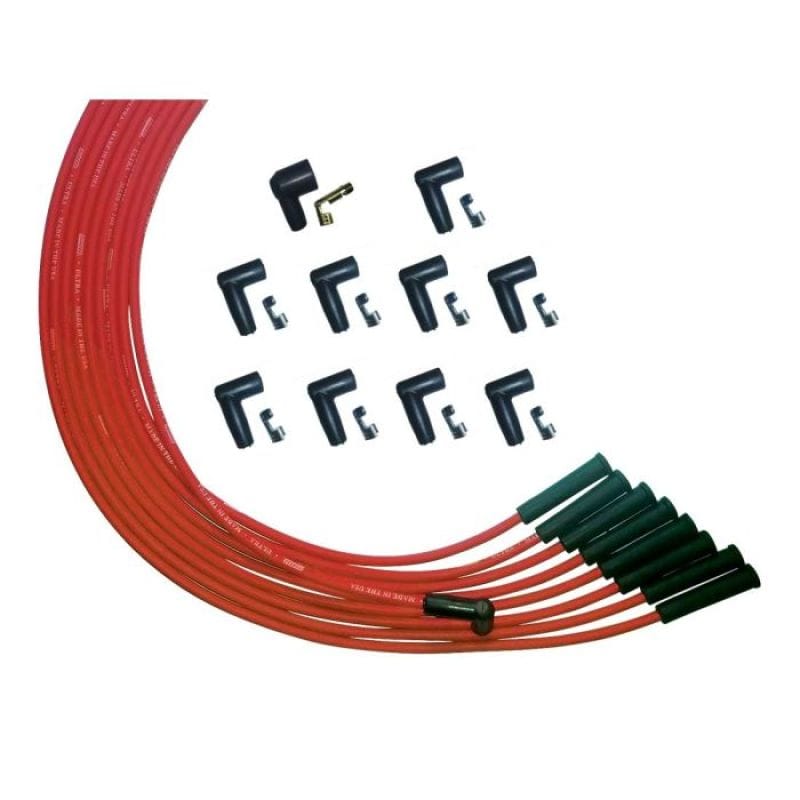 Moroso — Moroso Universal V8 Str Plug HEI Unsleeved Ultra Spark Plug Wire Set - Red