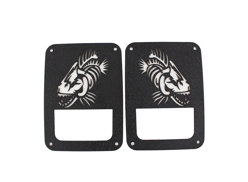 Fishbone Offroad — Fishbone Offroad 07-18 Jeep Wrangler JK - Black Textured Powdercoat Tail Light Covers