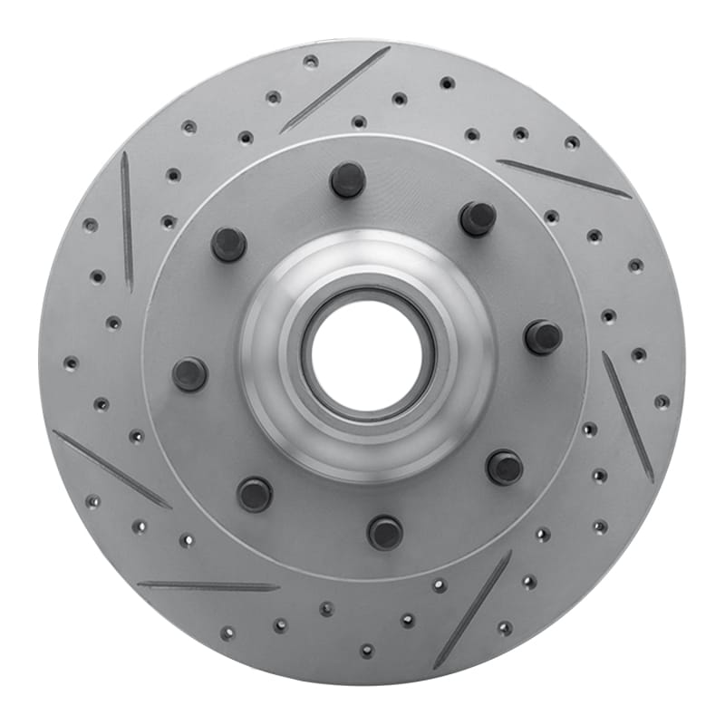 R1 Concepts — R1 71-95 Chevrolet C30 Pickup Front Left Drilled & Slotted Geo-Carbon Rotor