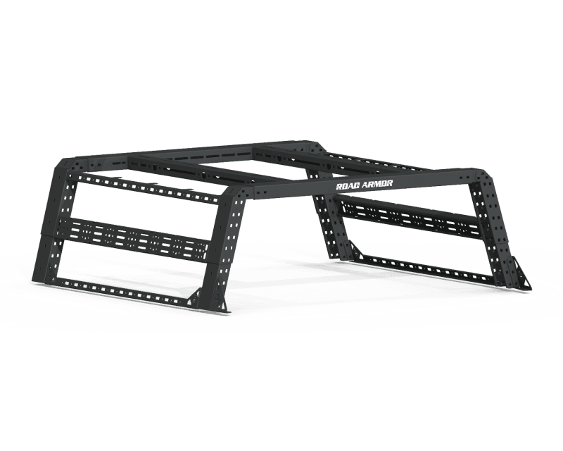 Road Armor — Road Armor Universal 6-1/2ft Beds TRECK Adj Bed Rack w/Strap/Rails - Tex Blk (w/o Brackets)
