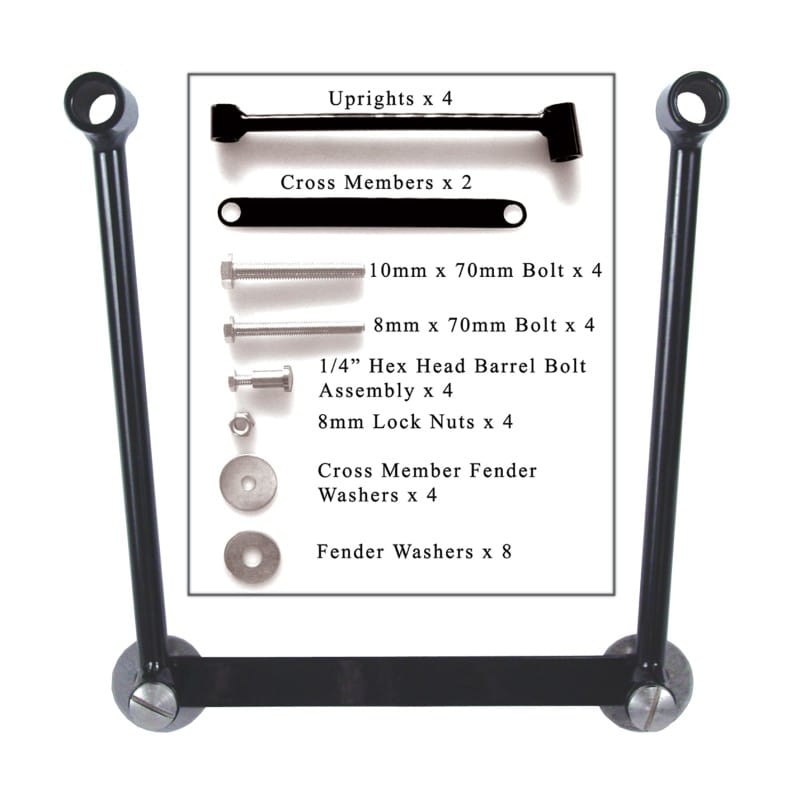 Willie & Max — Willie & Max Universal Saddlebag Hard Mount Steel Kit - Black