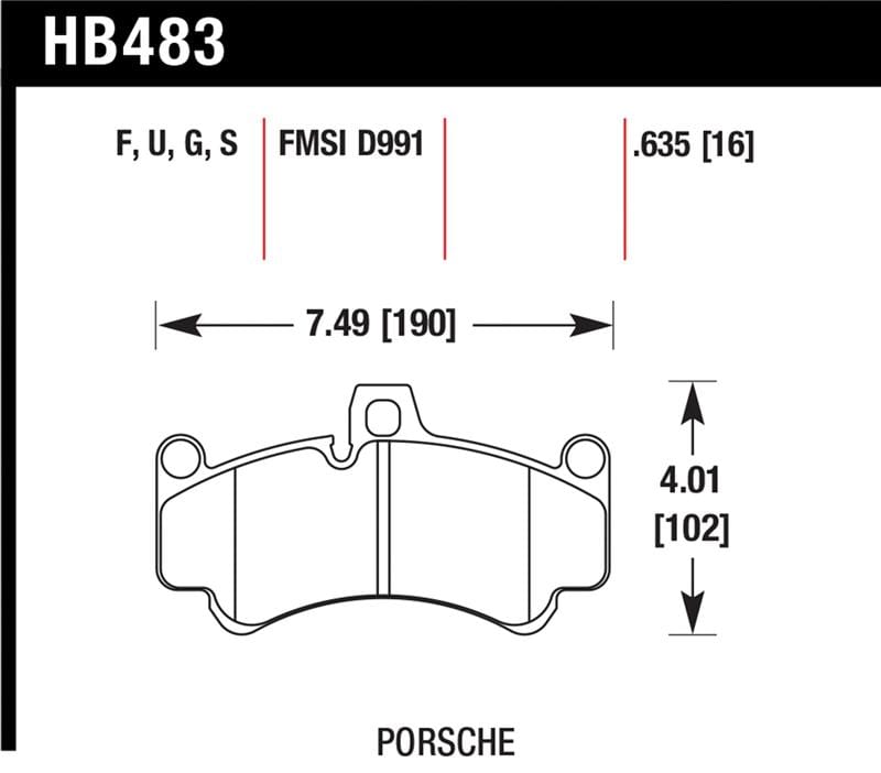Hawk Performance — Hawk Porsche GT3 DTC-60 Street Front Brake Pads
Disc Brake Pad
